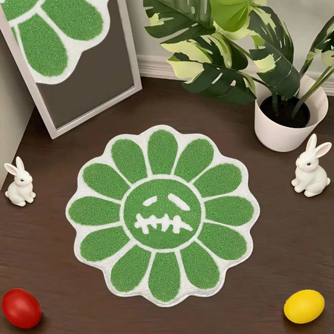 Gothic Sunflower Floor Mat Absorbency Non-Slip Bathroom Mat Living Room Bedroom Bed Side Carpet Home Decoration